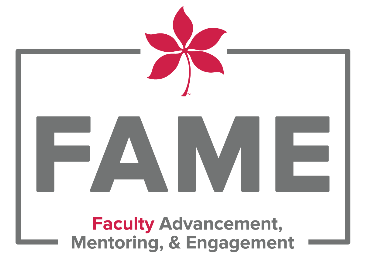 FAME: Faculty Advancement, Mentoring and Engagement logo