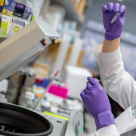 Researcher in lab