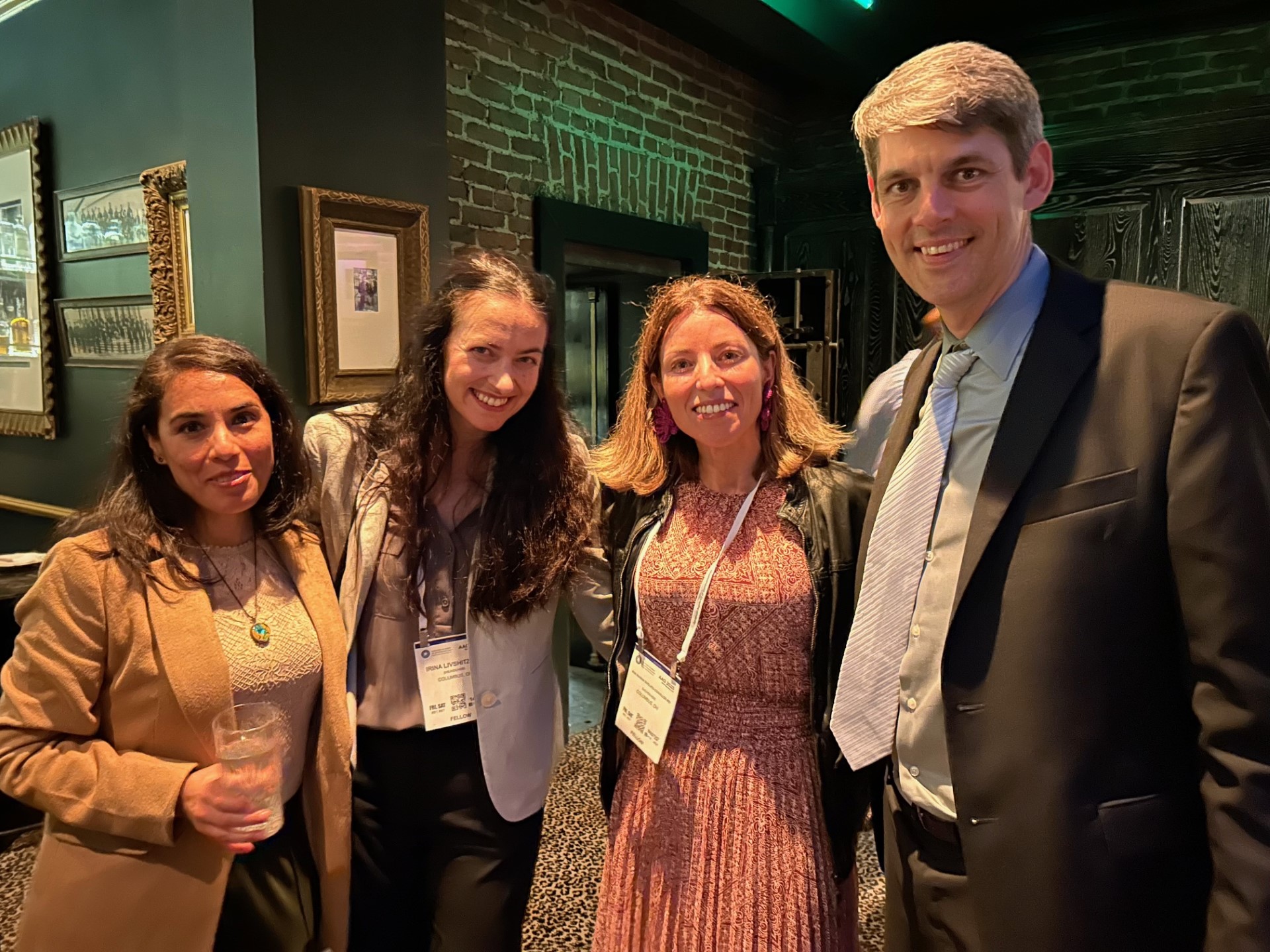 Katia Chavez, MD; Irina Livshitz, MD; Ana Suelves Cogollos, MD, PhD; and Matthew Ohr, MD at 2023 AAO Reception in San Francisco, CA
