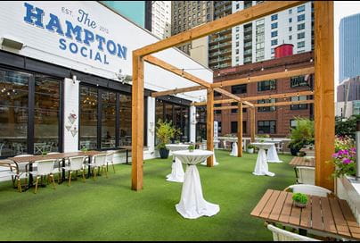 outdoor venue with tables