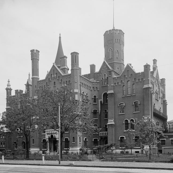 black and white photo of St. Francis hospital