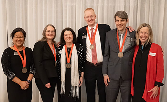 honorees with medals