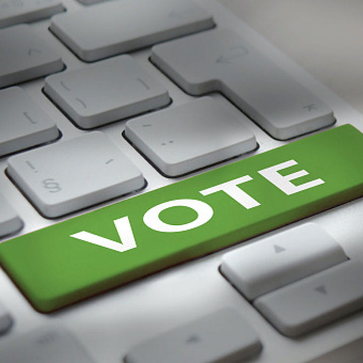 VOTE button on a keyboard