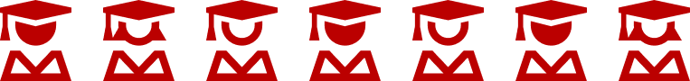 Line of graduate icons.