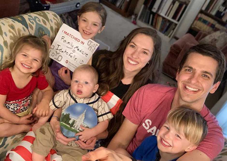 Family celebrating Match Day