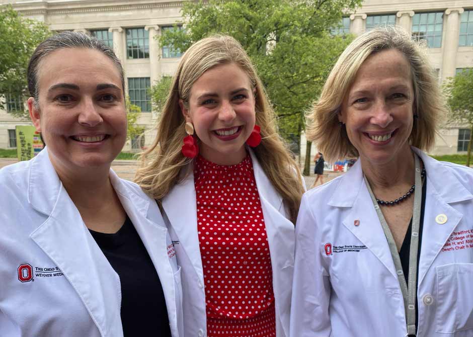 White coat ceremony outdoor celebration