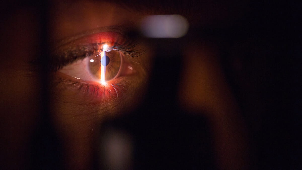 Eye being scanned