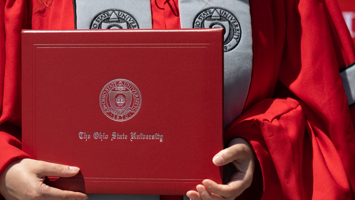 An Ohio State University diploma