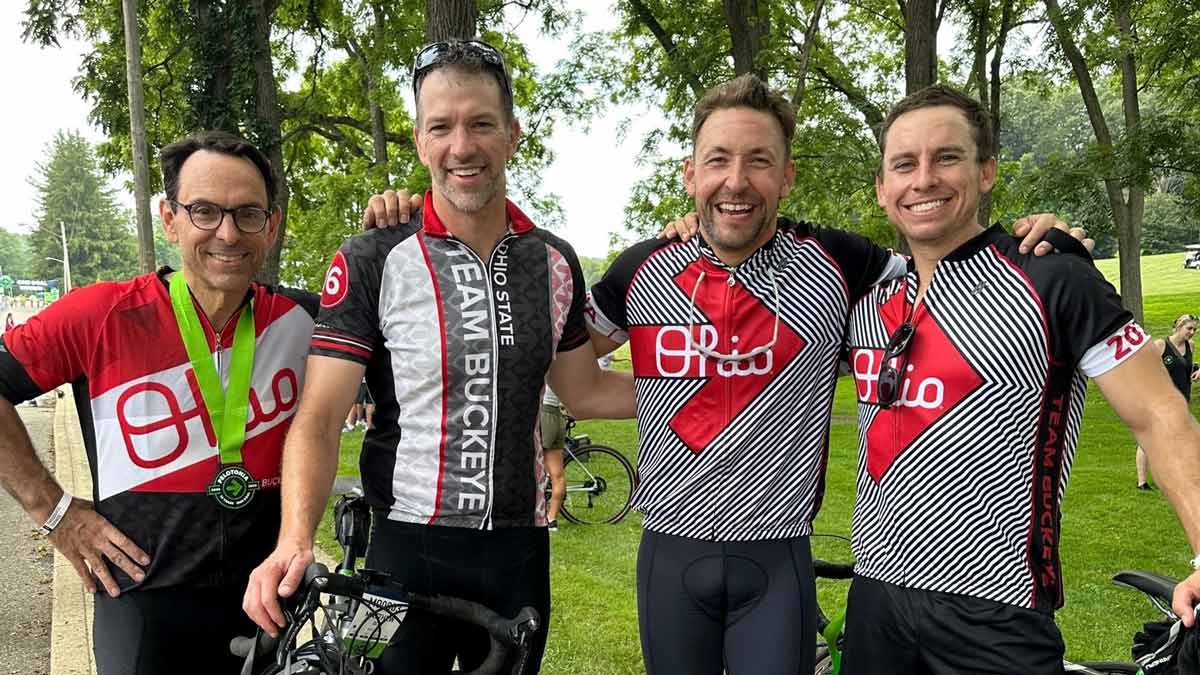 Members of the head and neck cancer team at the Pelotonia bike ride