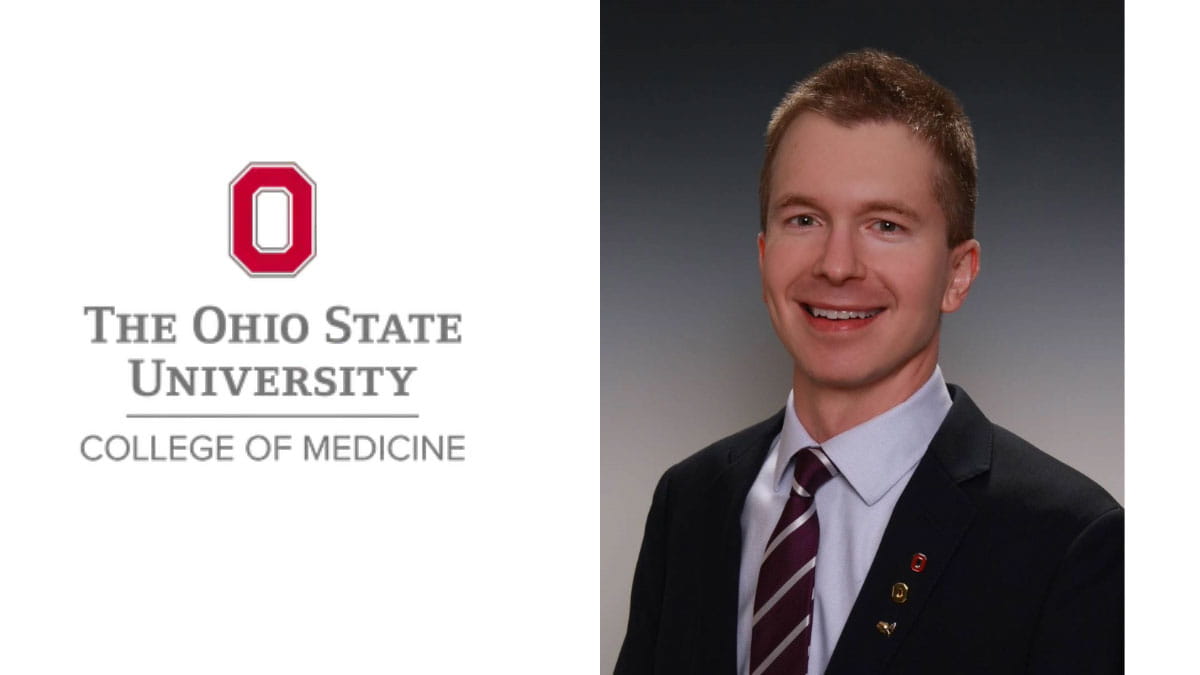 The Ohio State University College of Medicine logo and Alex Grieco