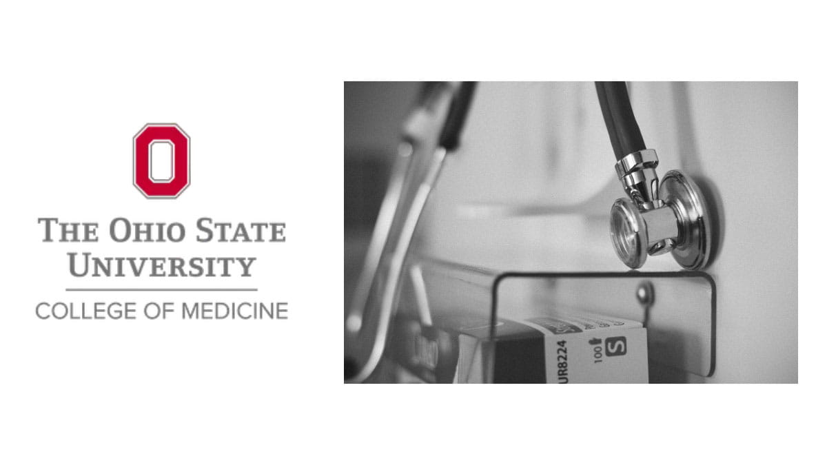 The Ohio State University College of Medicine logo and a stethoscope 