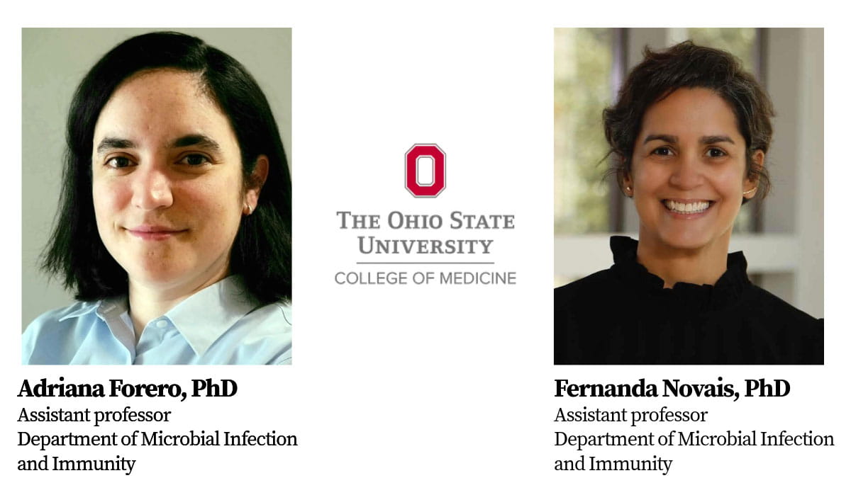 Image of Adriana Forero, The Ohio State University College of Medicine logo, and Fernanda Novais