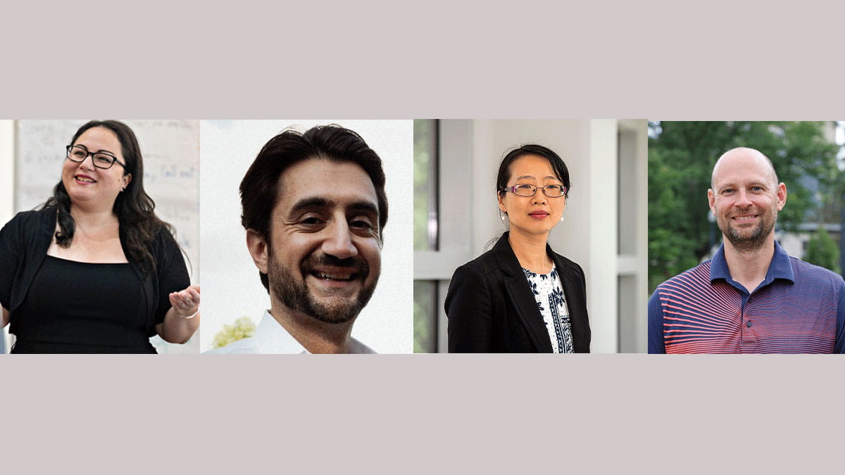 Headshot image of Naomi Adaniya, Gabriel Alain, Xia Ning, and Simon Haeder