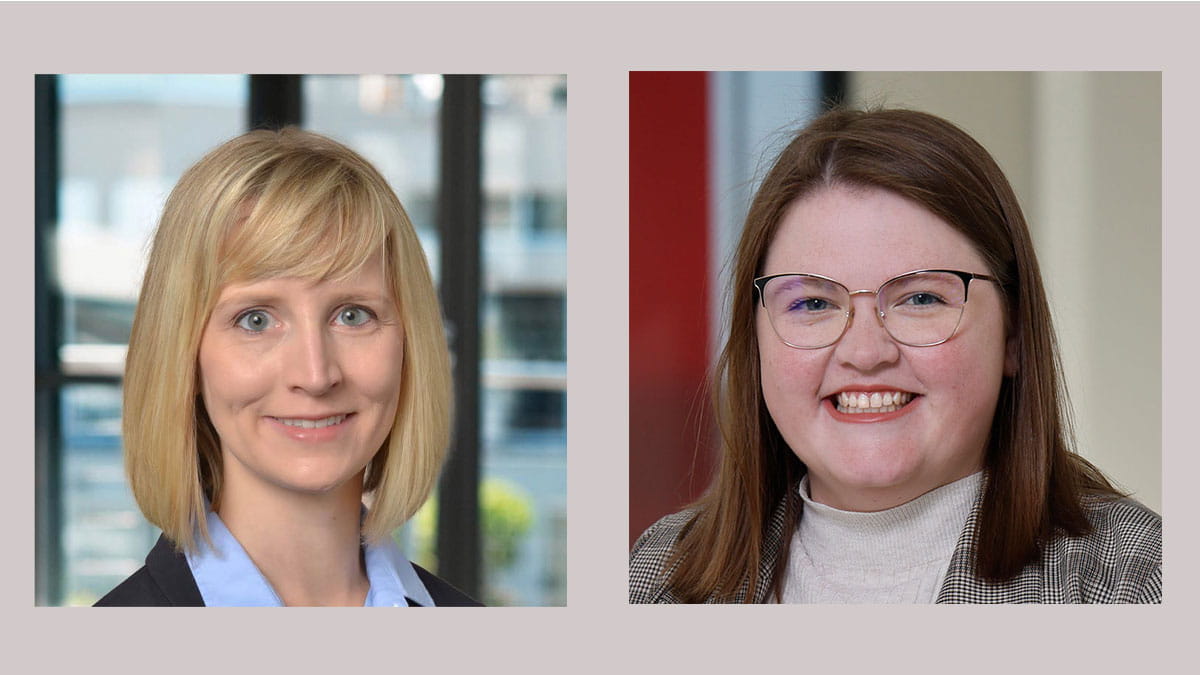 Headshot images of Julia Agne and Amy Ogilvie
