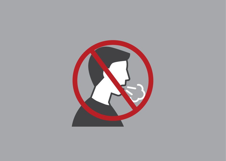 Coughing cover mouth