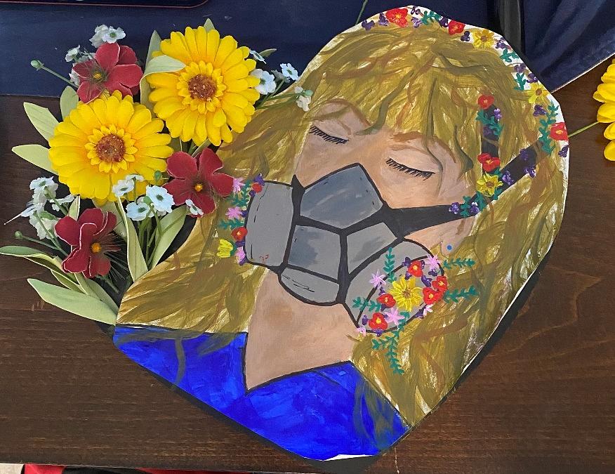 Mixed media art piece